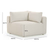 Hangover Cream Modular Outdoor Corner Chair Model: TOV-O54452