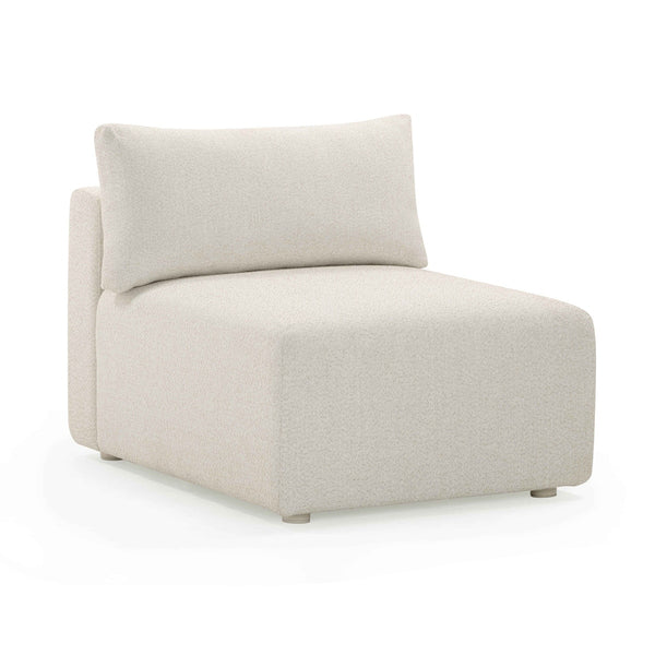 Hangover Cream Modular Outdoor Armless Chair Model: TOV-O54453