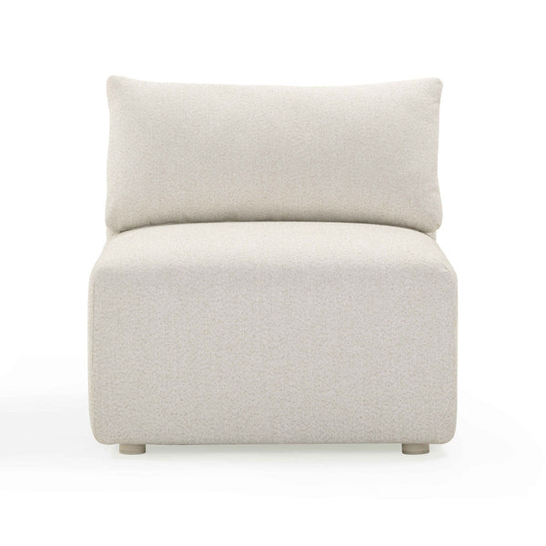 Hangover Cream Modular Outdoor Armless Chair Model: TOV-O54453
