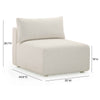 Hangover Cream Modular Outdoor Armless Chair Model: TOV-O54453
