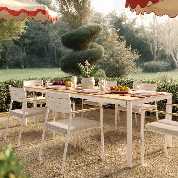 Sardinia Light Teak Outdoor Dining Table Model: TOV-O54460