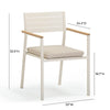Sardinia Cream Outdoor Dining Chair - Set of 2 Model: TOV-O54461