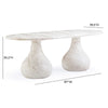Smooch White Marble Print Indoor / Outdoor 87" Oval Dining Table Model: TOV-O54488