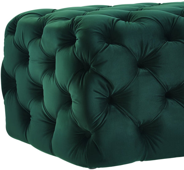 Kaylee Jumbo Green Velvet Ottoman Model: TOV-O66
