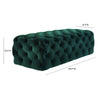 Kaylee Jumbo Green Velvet Ottoman Model: TOV-O66