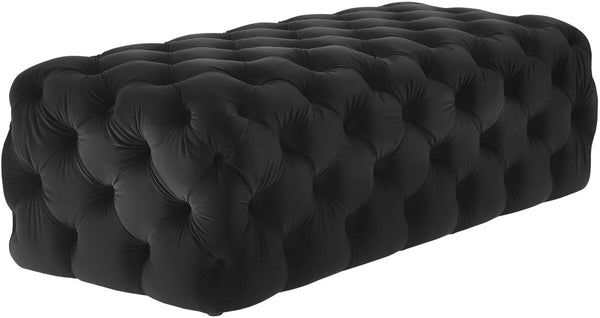 Kaylee Jumbo Black Velvet Ottoman Model: TOV-O67