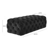 Kaylee Jumbo Black Velvet Ottoman Model: TOV-O67