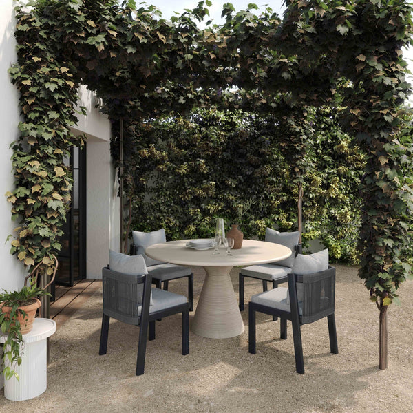 Nancy Grey Outdoor Dining Chair Model: TOV-O68853