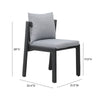 Nancy Grey Outdoor Dining Chair Model: TOV-O68853