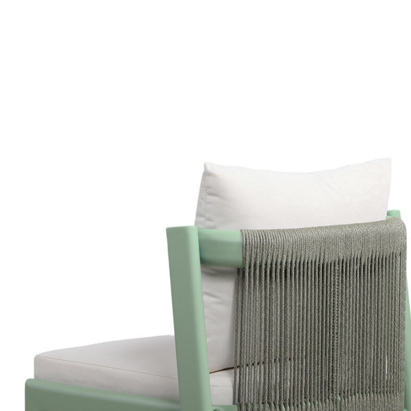 Nancy Mint Green and Cream Outdoor Dining Chair Model: TOV-O68854