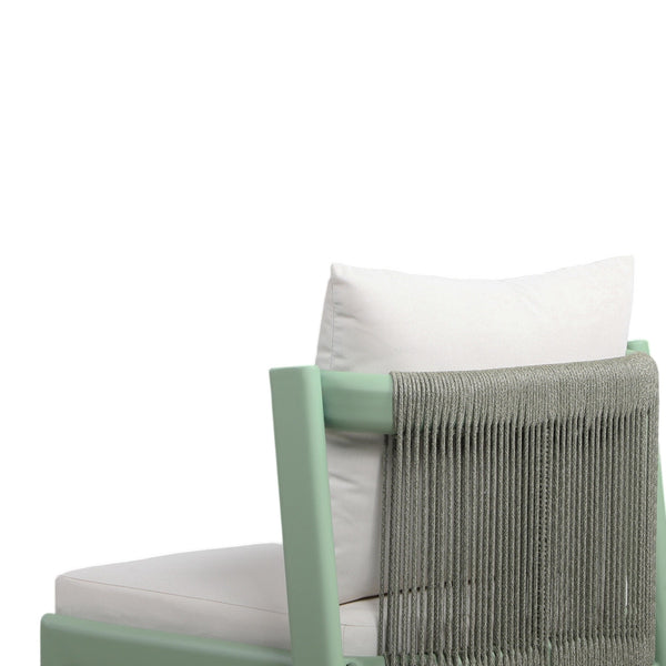 Nancy Mint Green and Cream Outdoor Dining Chair Model: TOV-O68854