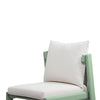 Nancy Mint Green and Cream Outdoor Dining Chair Model: TOV-O68854