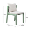Nancy Mint Green and Cream Outdoor Dining Chair Model: TOV-O68854