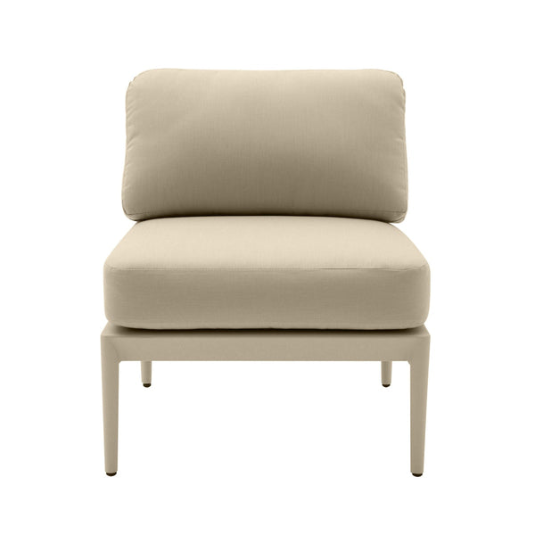 Kapri Taupe Modular Outdoor Armless Chair Model: TOV-O68892