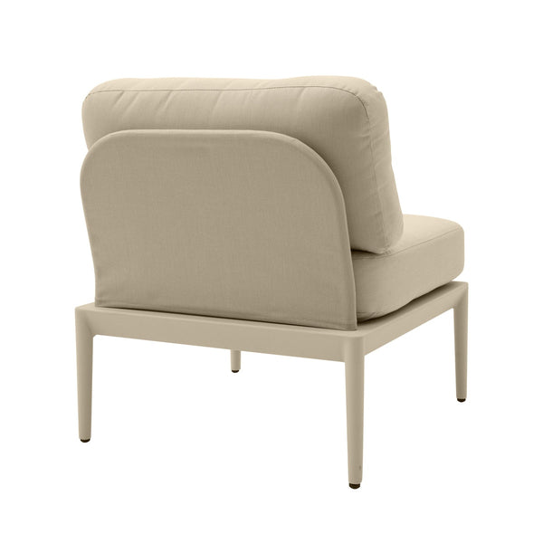 Kapri Taupe Modular Outdoor Armless Chair Model: TOV-O68892
