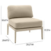 Kapri Taupe Modular Outdoor Armless Chair Model: TOV-O68892