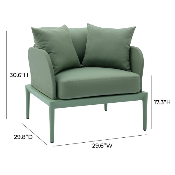 Kapri Moss Green Outdoor Armchair Model: TOV-O68894