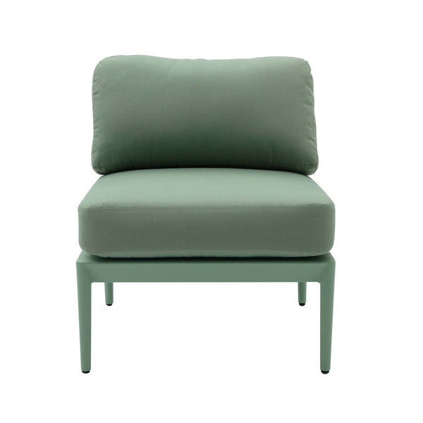 Kapri Moss Green Modular Outdoor Armless Chair Model: TOV-O68897