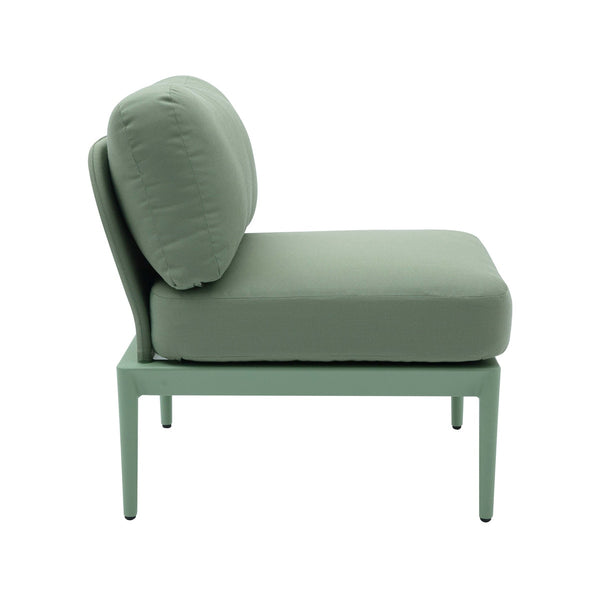 Kapri Moss Green Modular Outdoor Armless Chair Model: TOV-O68897
