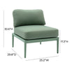 Kapri Moss Green Modular Outdoor Armless Chair Model: TOV-O68897