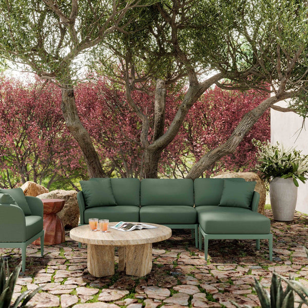 Kapri Moss Green Outdoor Ottoman Model: TOV-O68898