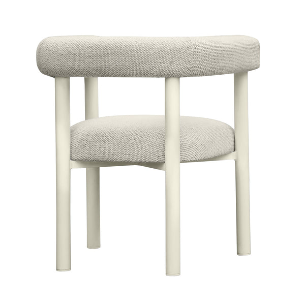 Jackie Cream Outdoor Textured Dining Chair Model: TOV-O68958