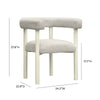 Jackie Cream Outdoor Textured Dining Chair Model: TOV-O68958