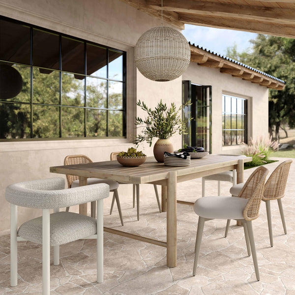 Alexa Cream Performance Fabric Outdoor Dining Chair Model: TOV-O68959