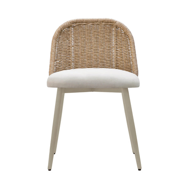 Alexa Cream Performance Fabric Outdoor Dining Chair Model: TOV-O68959