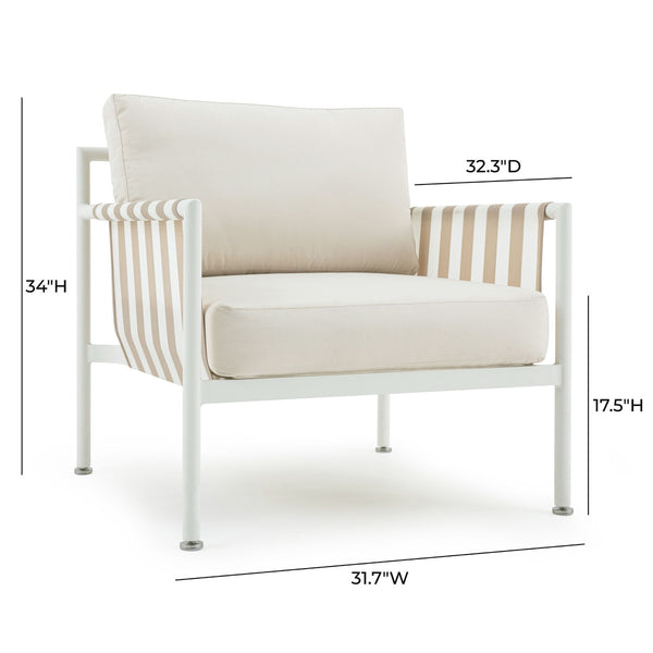 Dunes Cream Outdoor Armchair Model: TOV-O68965