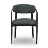 Annika Black Textured Outdoor Dining Arm Chair Model: TOV-O69107