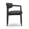 Annika Black Textured Outdoor Dining Arm Chair Model: TOV-O69107