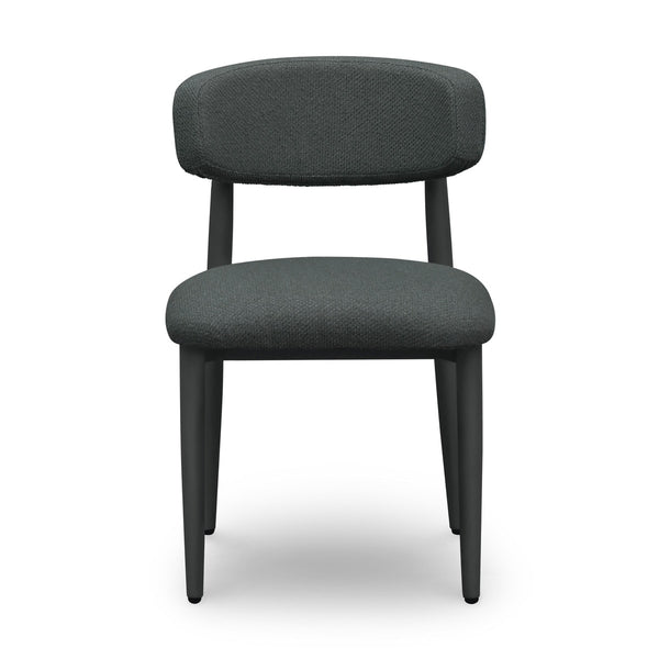 Annika Black Textured Outdoor Dining Side Chair Model: TOV-O69109