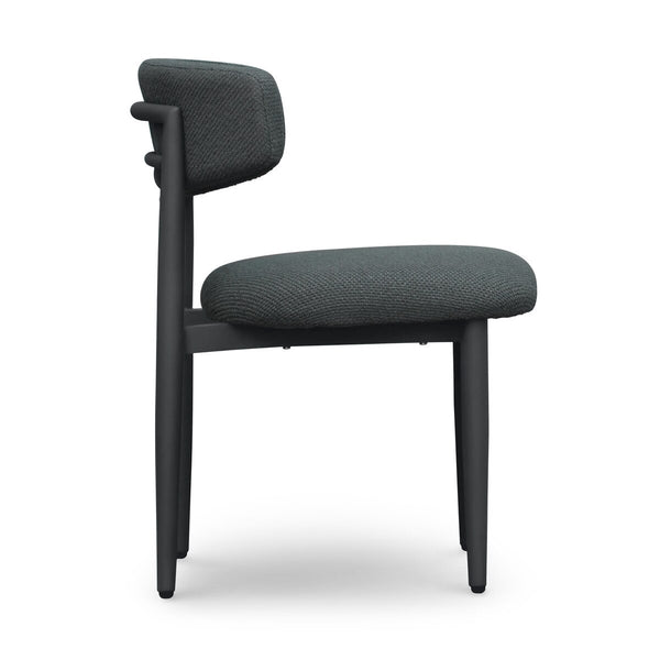 Annika Black Textured Outdoor Dining Side Chair Model: TOV-O69109