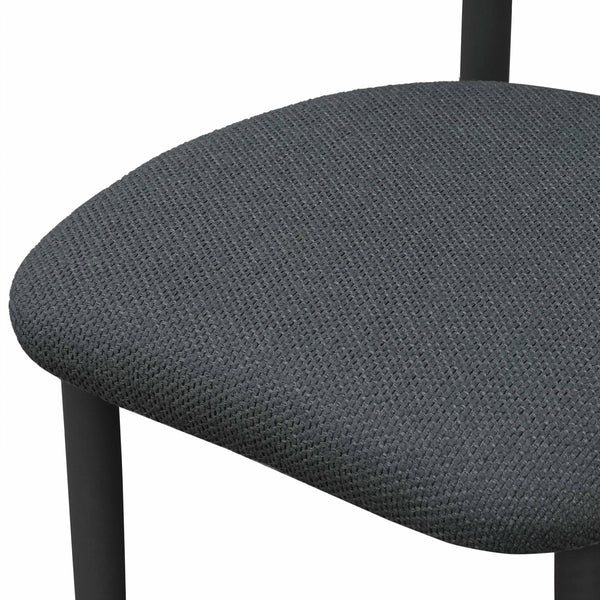 Annika Black Textured Outdoor Dining Side Chair Model: TOV-O69109