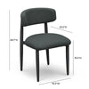 Annika Black Textured Outdoor Dining Side Chair Model: TOV-O69109