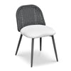 Alexa Black Rattan Performance Fabric Dining Chair Model: TOV-O69284