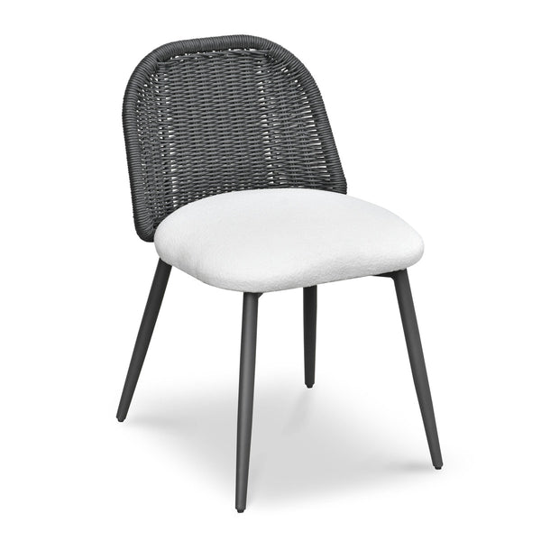 Alexa Black Rattan Performance Fabric Dining Chair Model: TOV-O69284