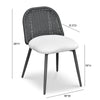 Alexa Black Rattan Performance Fabric Dining Chair Model: TOV-O69284
