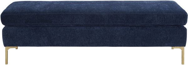 Delilah Navy Textured Velvet Bench Model: TOV-O93