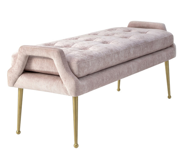 Eileen Blush Slub Velvet Bench Model: TOV-OC119