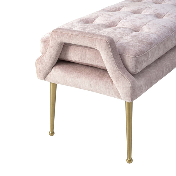 Eileen Blush Slub Velvet Bench Model: TOV-OC119