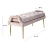 Eileen Blush Slub Velvet Bench Model: TOV-OC119
