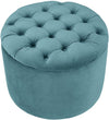 Queen Sea Blue Velvet Storage Ottoman Model: TOV-OC144