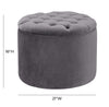 Queen Grey Velvet Storage Ottoman Model: TOV-OC145