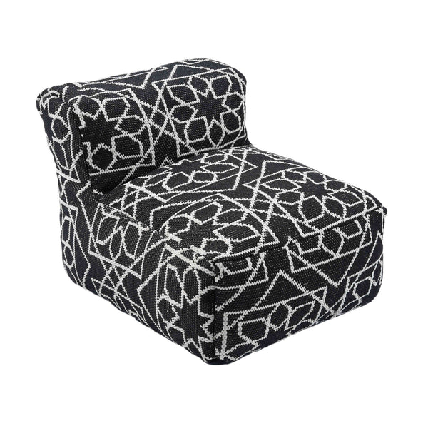 Chiara Indoor / Outdoor Black Accent Pouf Model: TOV-OC18687