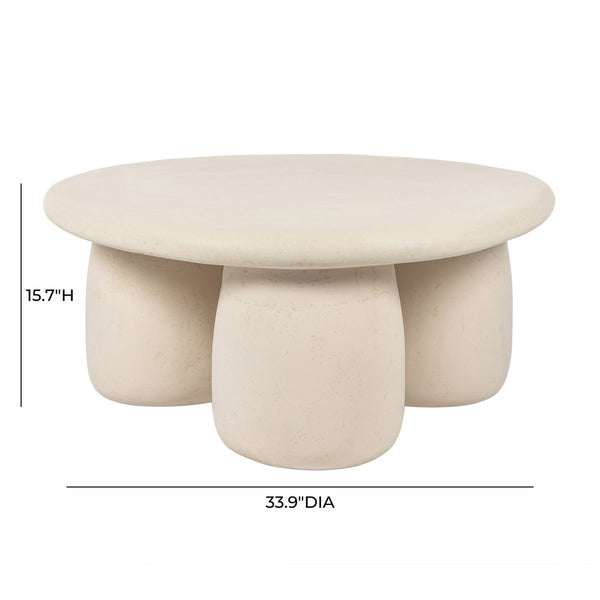 Rahul Off-White Round Coffee Table Model: TOV-OC18720