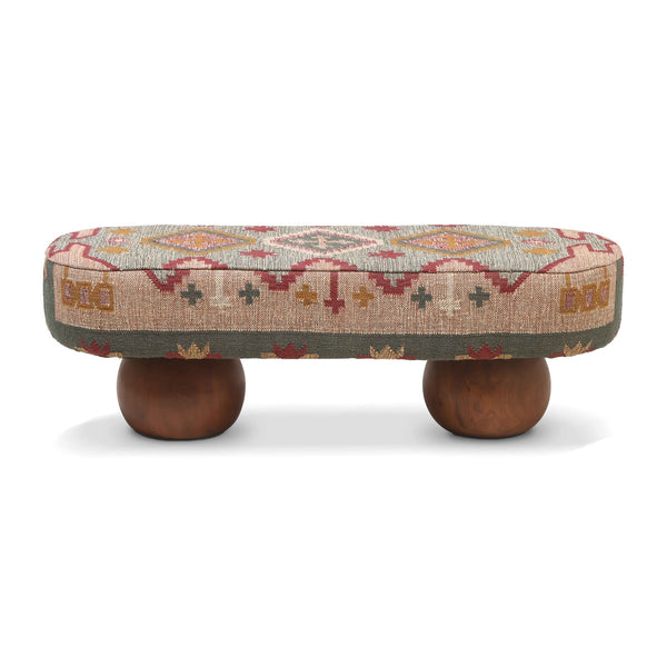 Rizi Textured Wool Upholstered Bench Model: TOV-OC18721