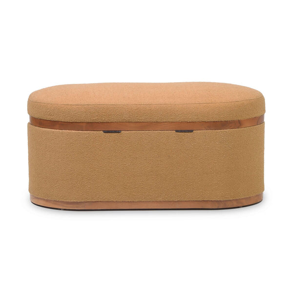 Olivier Peach Boucle Oval Storage Ottoman Model: TOV-OC18722