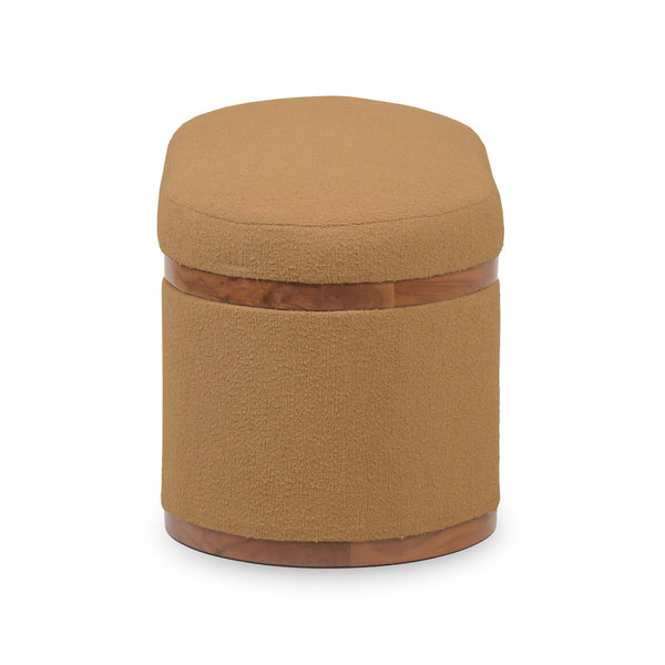 Olivier Peach Boucle Oval Storage Ottoman Model: TOV-OC18722